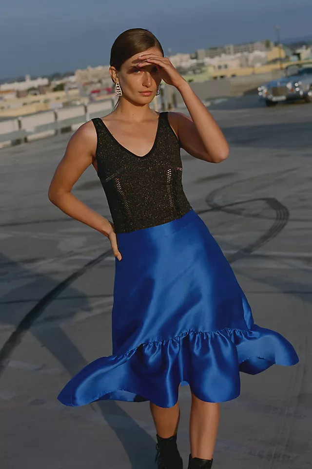 Flounced Ruffled Maxi Skirt | Anthropologie (US)