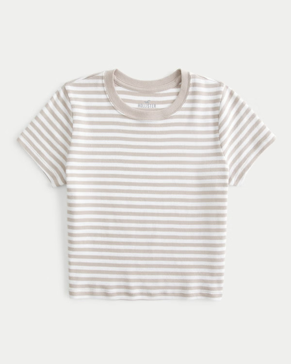Cotton Crew Baby Tee | Hollister (UK)