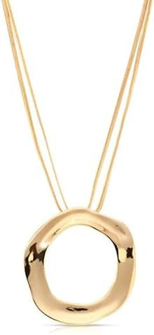 Ettika Choker Necklace For Women. 18K Gold or Silver Plated Open Circle Statement Necklace. Choke... | Amazon (US)