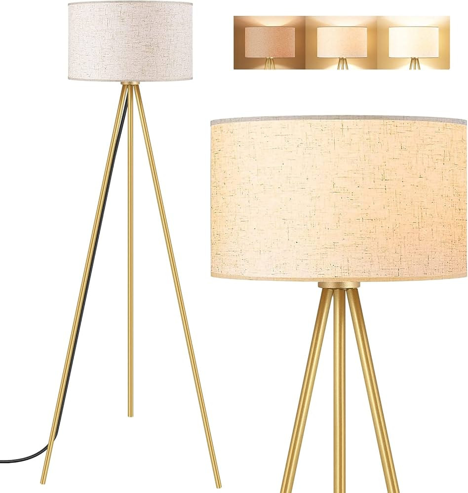 BoostArea Floor Lamp for Living Room, Tripod Floor Lamp, 15W LED Bulb, 3 Levels Dimmable Brightne... | Amazon (US)