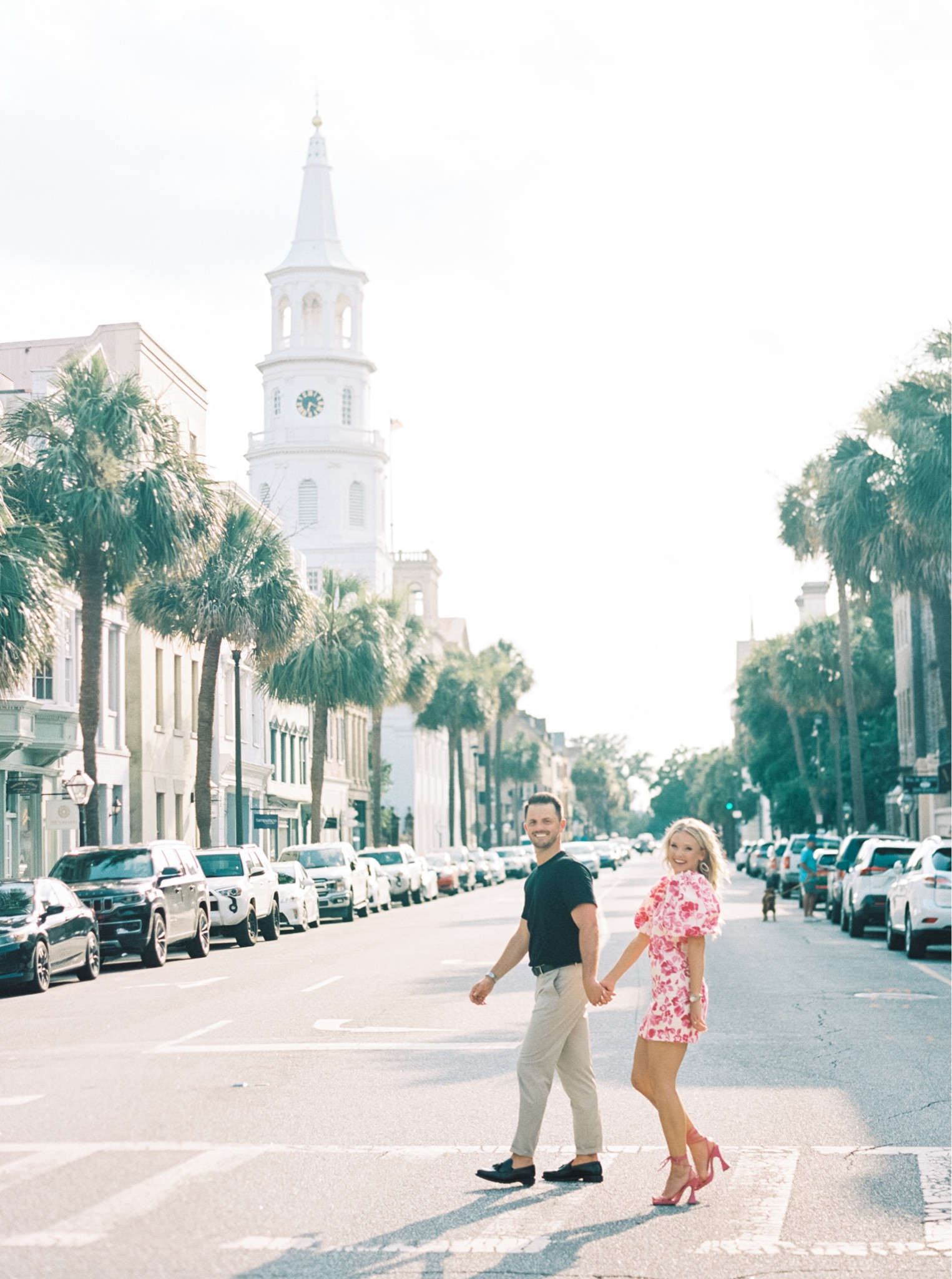 Engagement photos in Charleston, SC | wearing size 4 in dress 

Couple photos. Couple outfits 

#LTKunder50 #LTKwedding #LTKshoecrush
