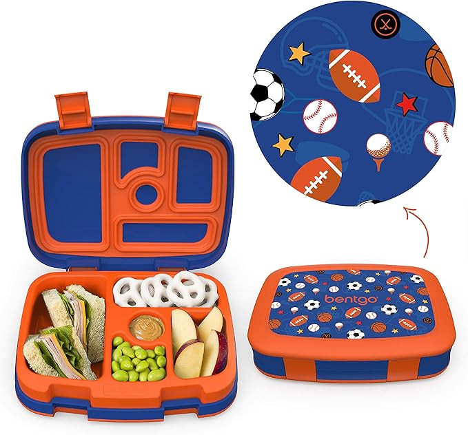 Bentgo Kids Prints Leak-Proof, 5-Compartment Bento-Style Kids Lunch Box - Ideal Portion Sizes for... | Amazon (US)