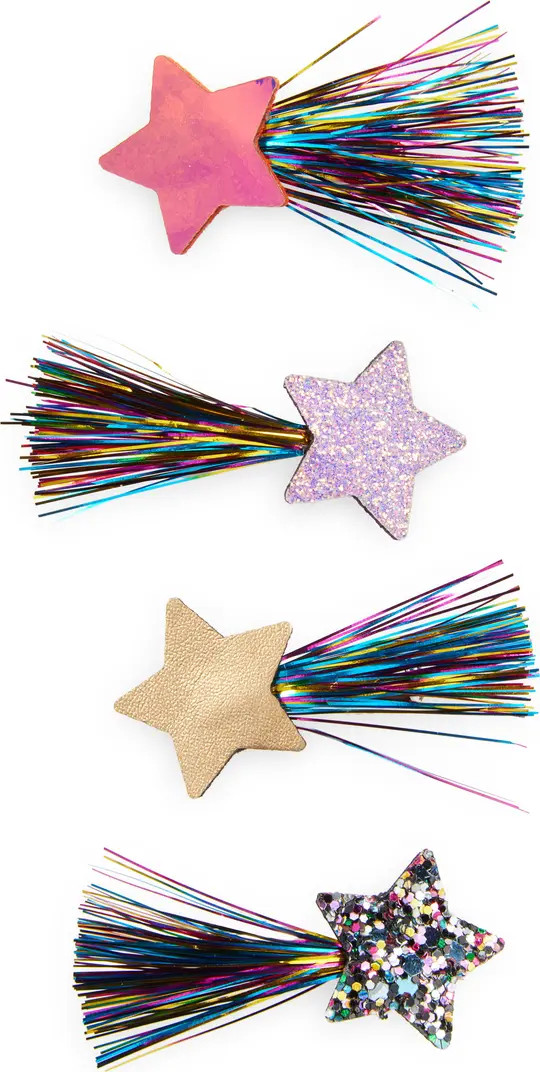 Mimi & Lula Kids' Assorted 4-Pack Comet Tinsel Mini Hair Clips | Nordstrom | Nordstrom