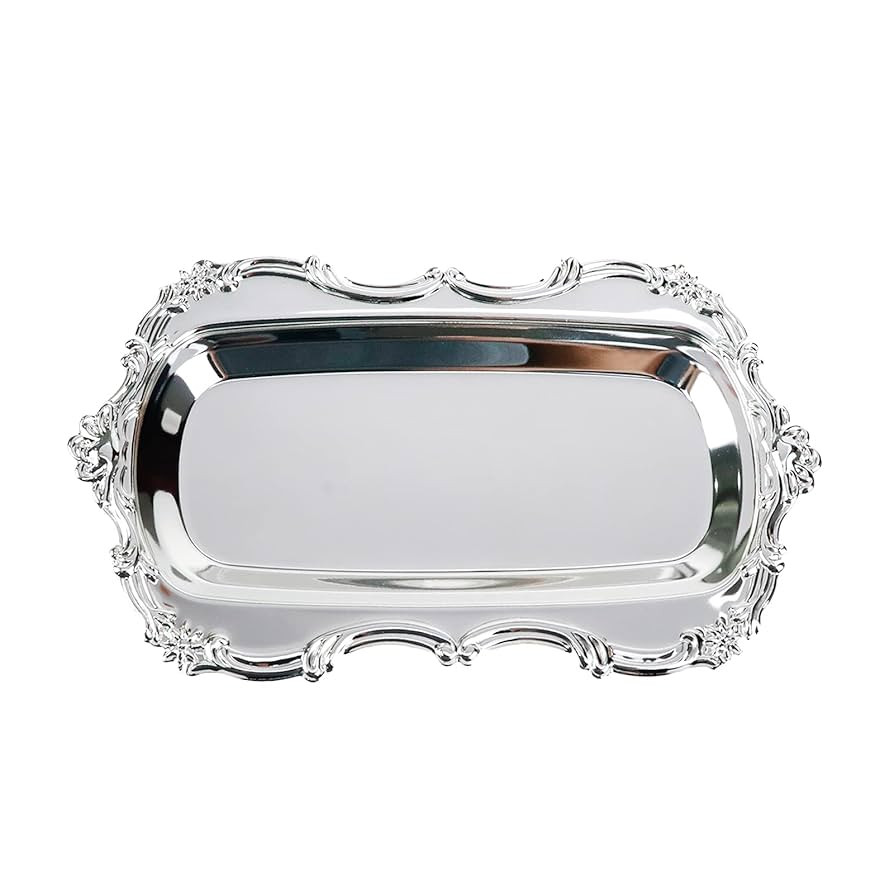 Quluxe Small Vintage Trinket Dish Jewelry Tray Perfume Organizer Tray for Wedding Photographer De... | Amazon (US)