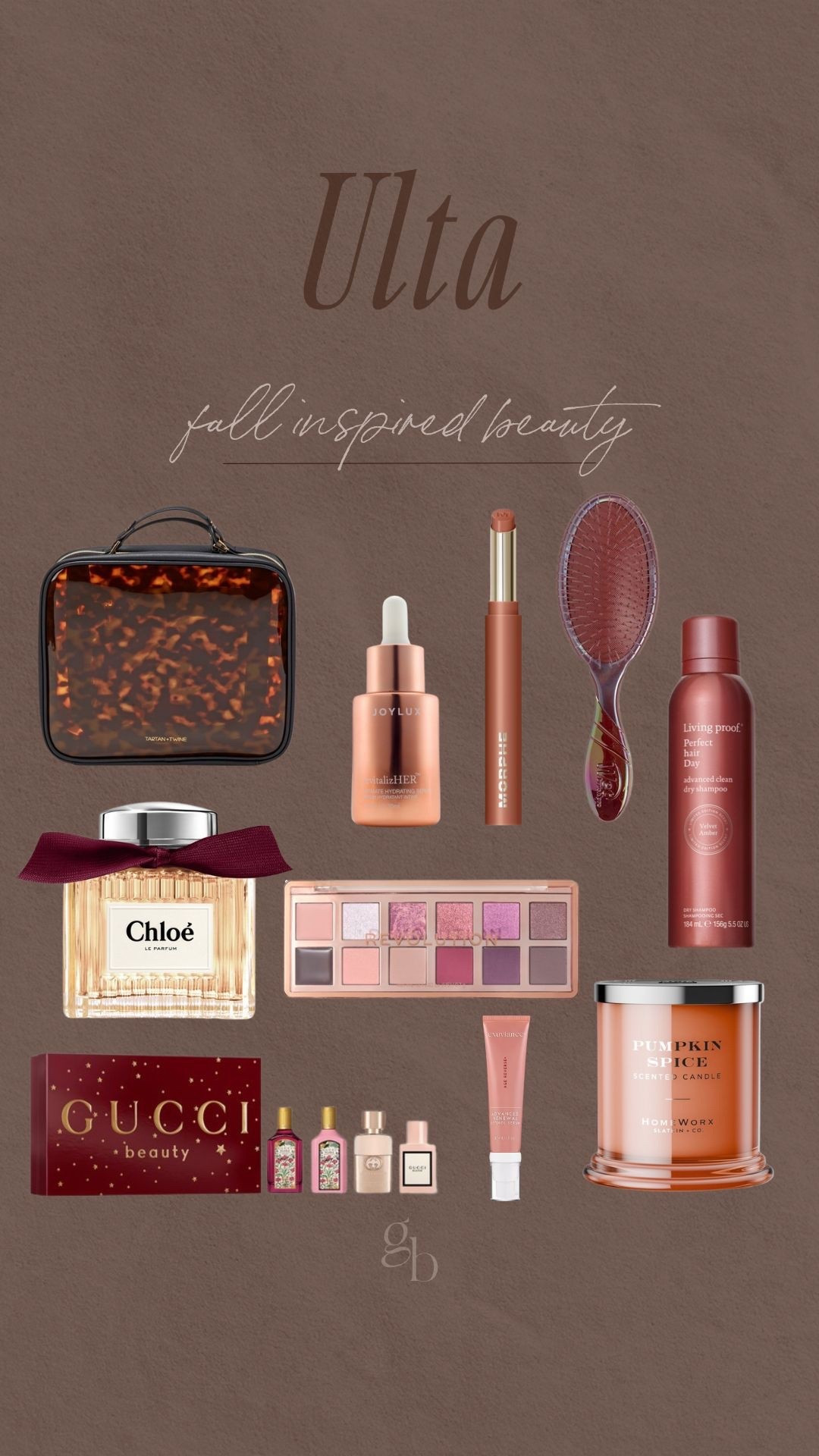 Ulta new fall inspired beauty finds 

Makeup 
Hair 
Beauty Favorites 

#LTKFindsUnder100 #LTKBeauty #LTKSeasonal