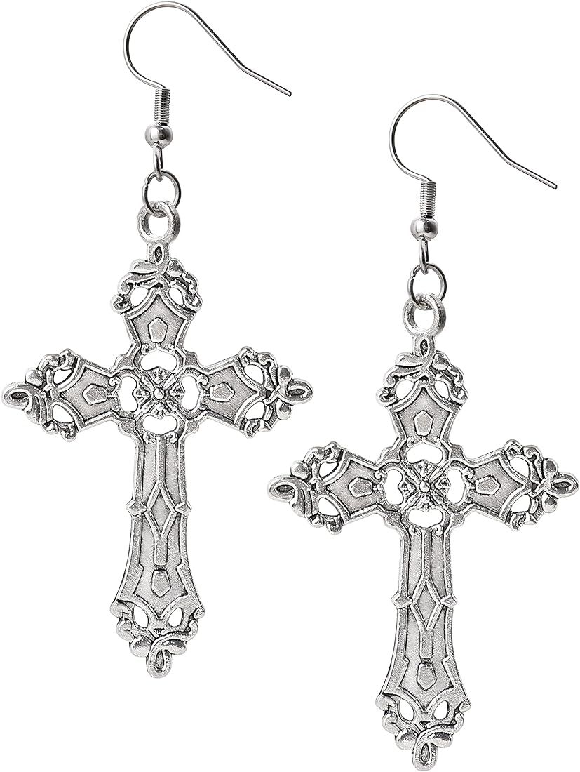 Sacina Gothic Cross Earring, Goth Earrings, Gothic Earrings, Cross Earrings for Women, Halloween ... | Amazon (US)