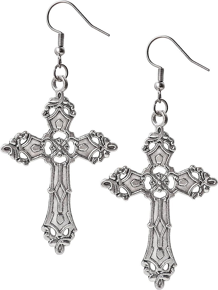 Sacina Gothic Cross Earring, Goth Earrings, Gothic Earrings, Cross Earrings for Women, Halloween ... | Amazon (US)