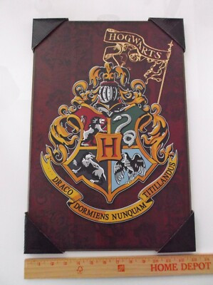 Harry Potter Hogwarts Crest Wooden Wall Art 13"x19.5" 33cmx49cm Brand New | eBay US