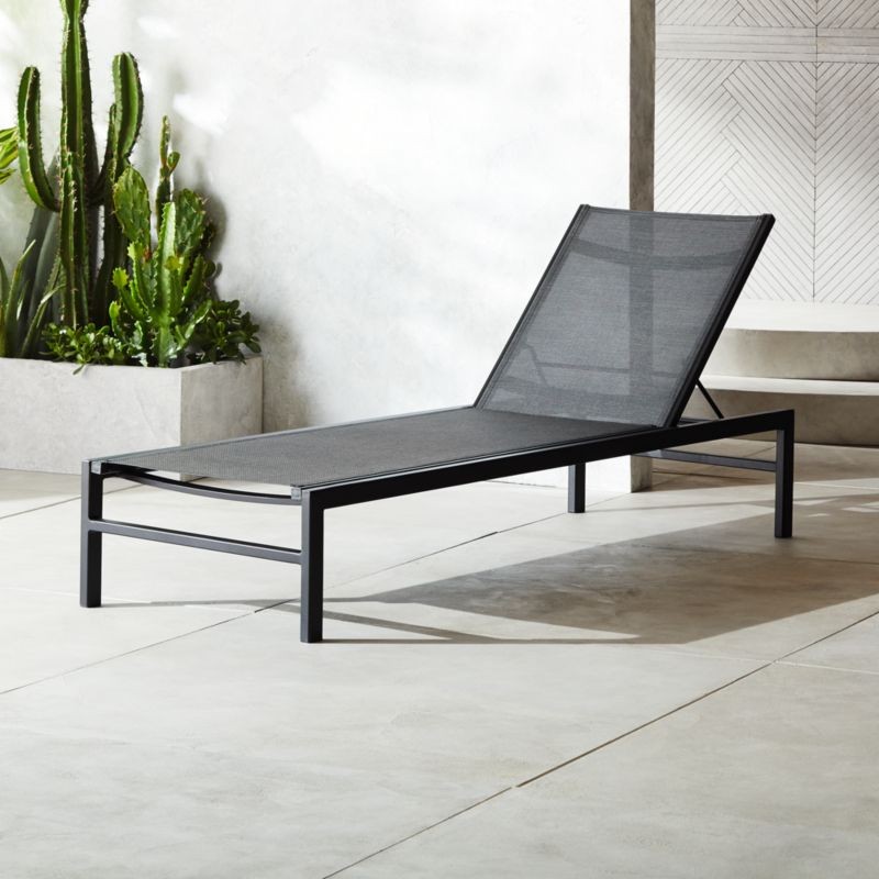 Idle II Black Outdoor Patio Sun Lounger + Reviews | CB2 | CB2