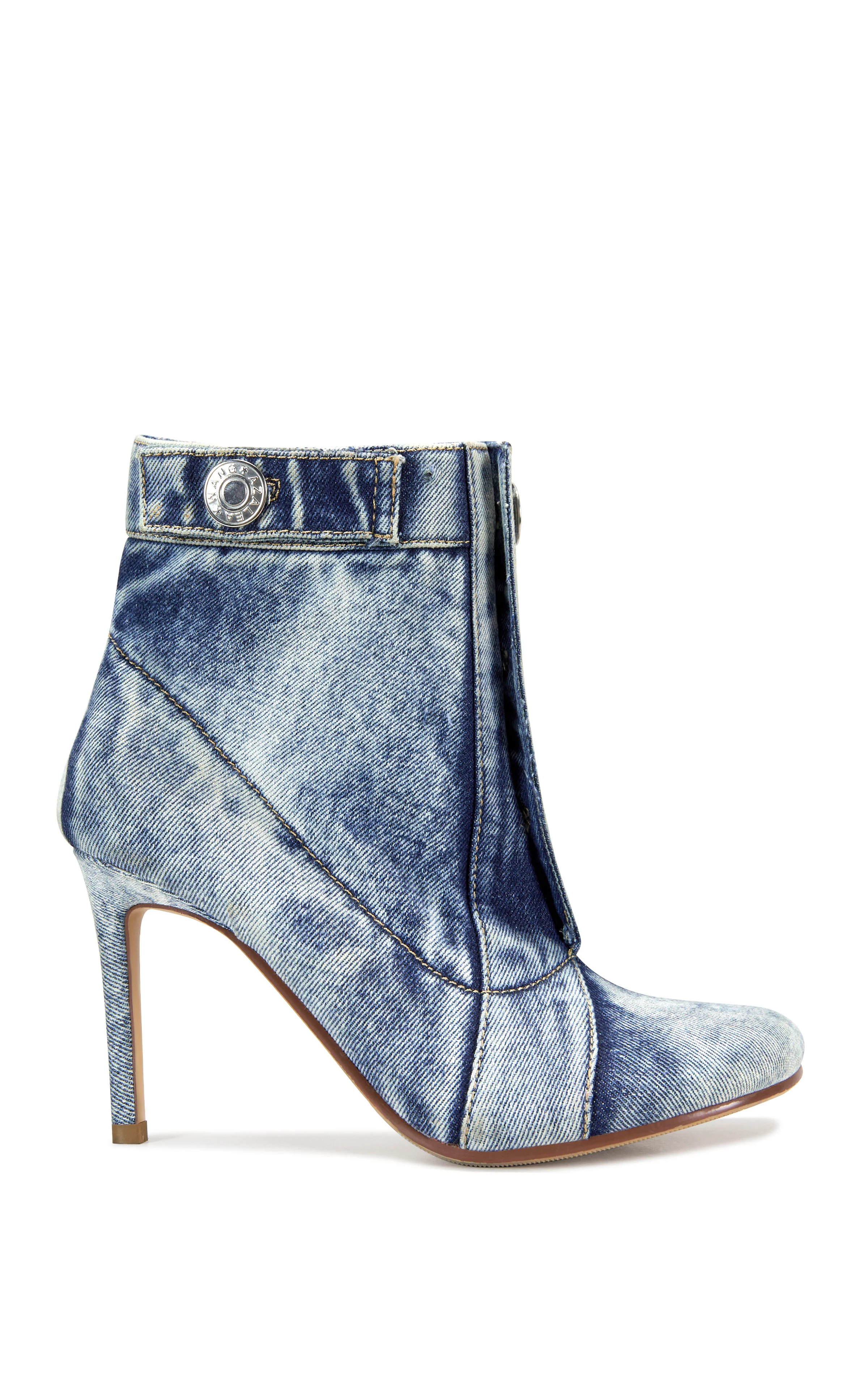 MORIAH-DENIM STILETTO BOOTIE | Azalea Wang