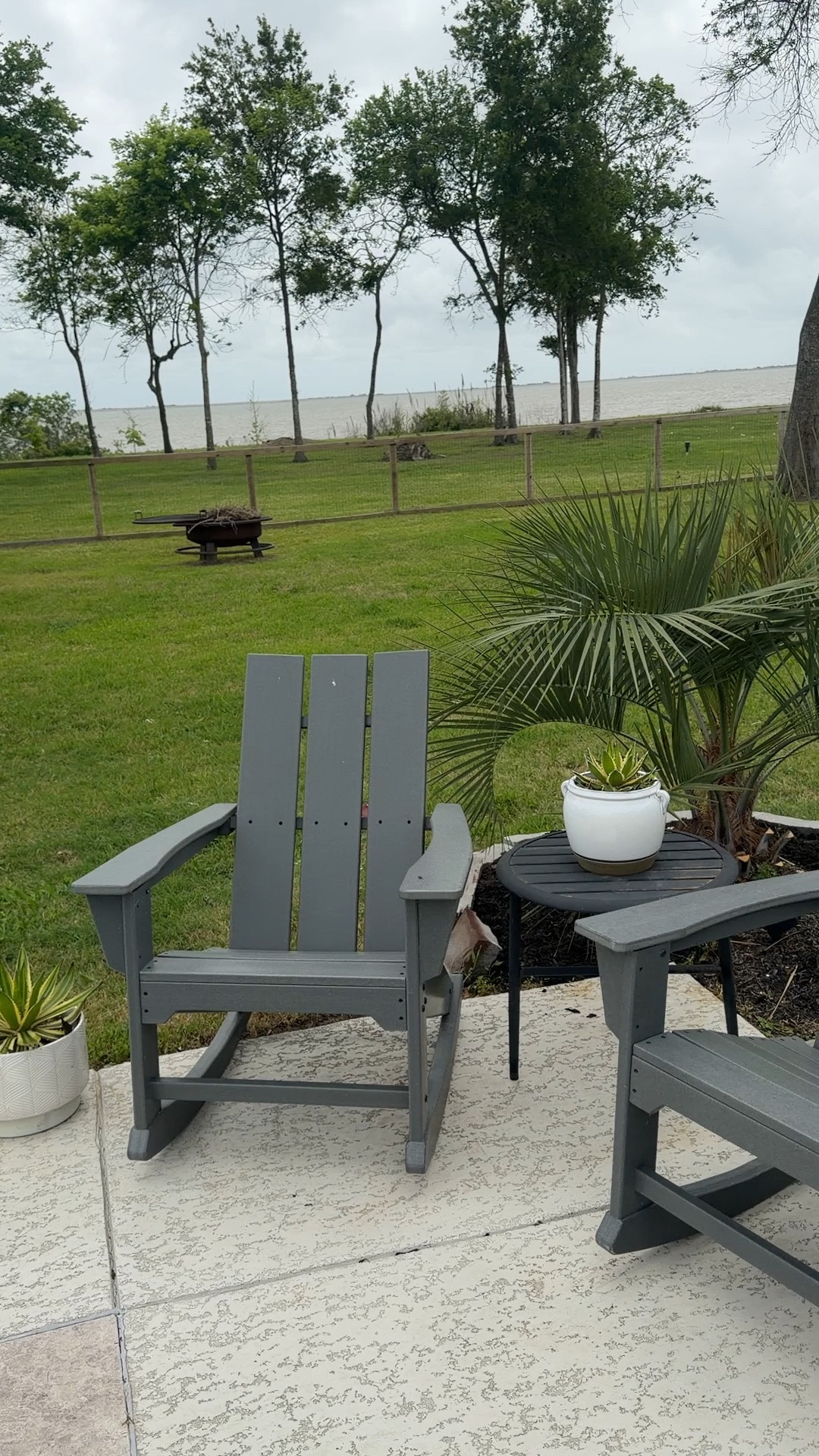 We love our poly wood racking chairs we got last year! They look new and have sat outside for an entire year now. 

#LTKHome