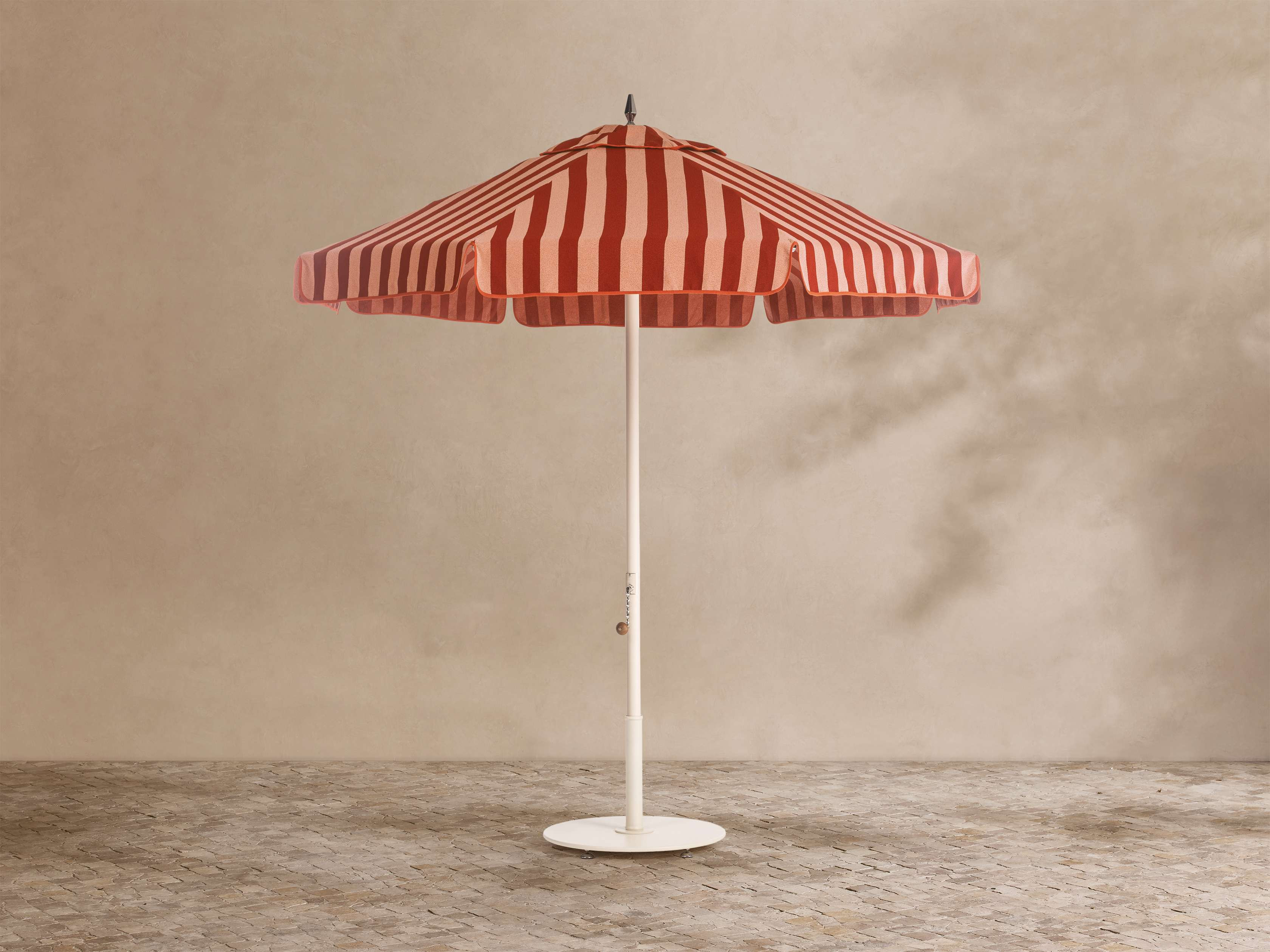 Marbella Umbrella with Terry Canopy and Round Base , 10' | Arhaus | Arhaus