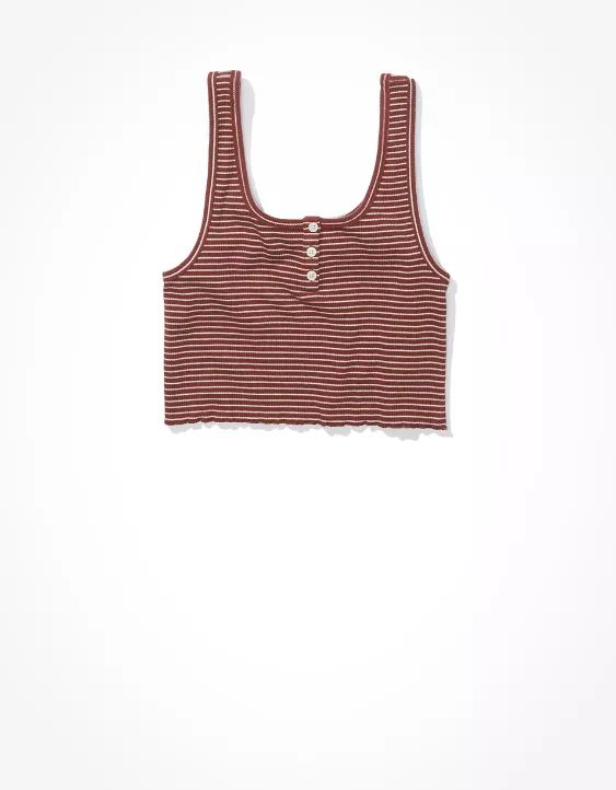AE Henley Crop Tank Top | American Eagle Outfitters (US & CA)