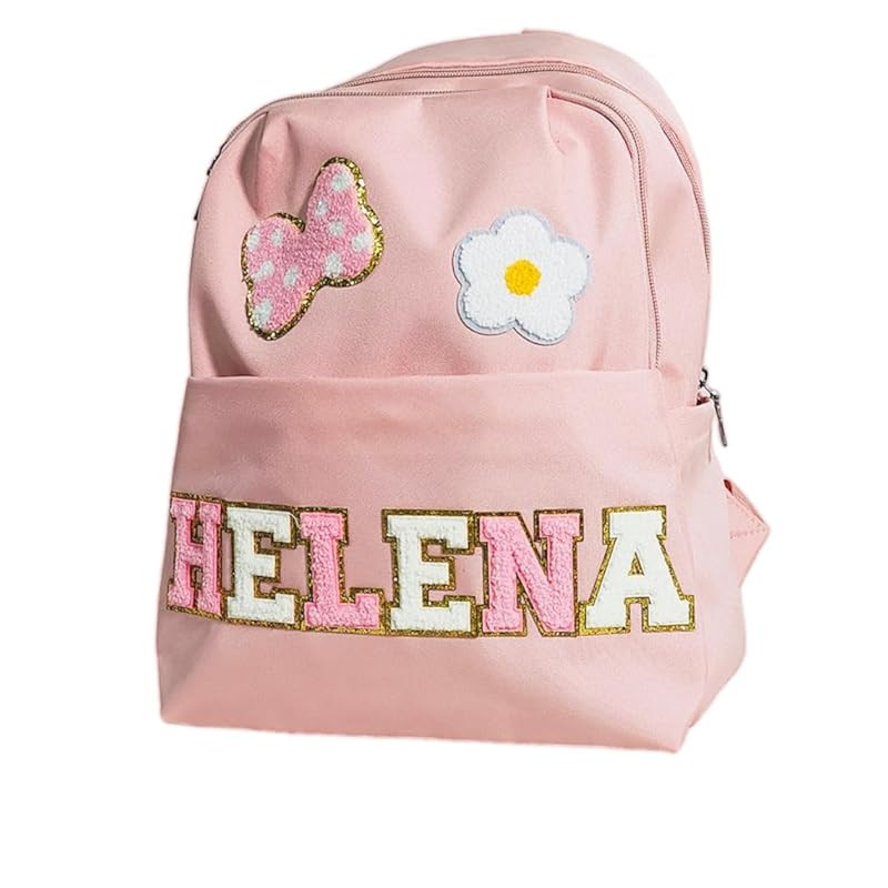 Personalized Backpack for Girls Boys, Infant Toddler Kids Backpack, Preppy Backpack, Chenille Let... | Amazon (US)