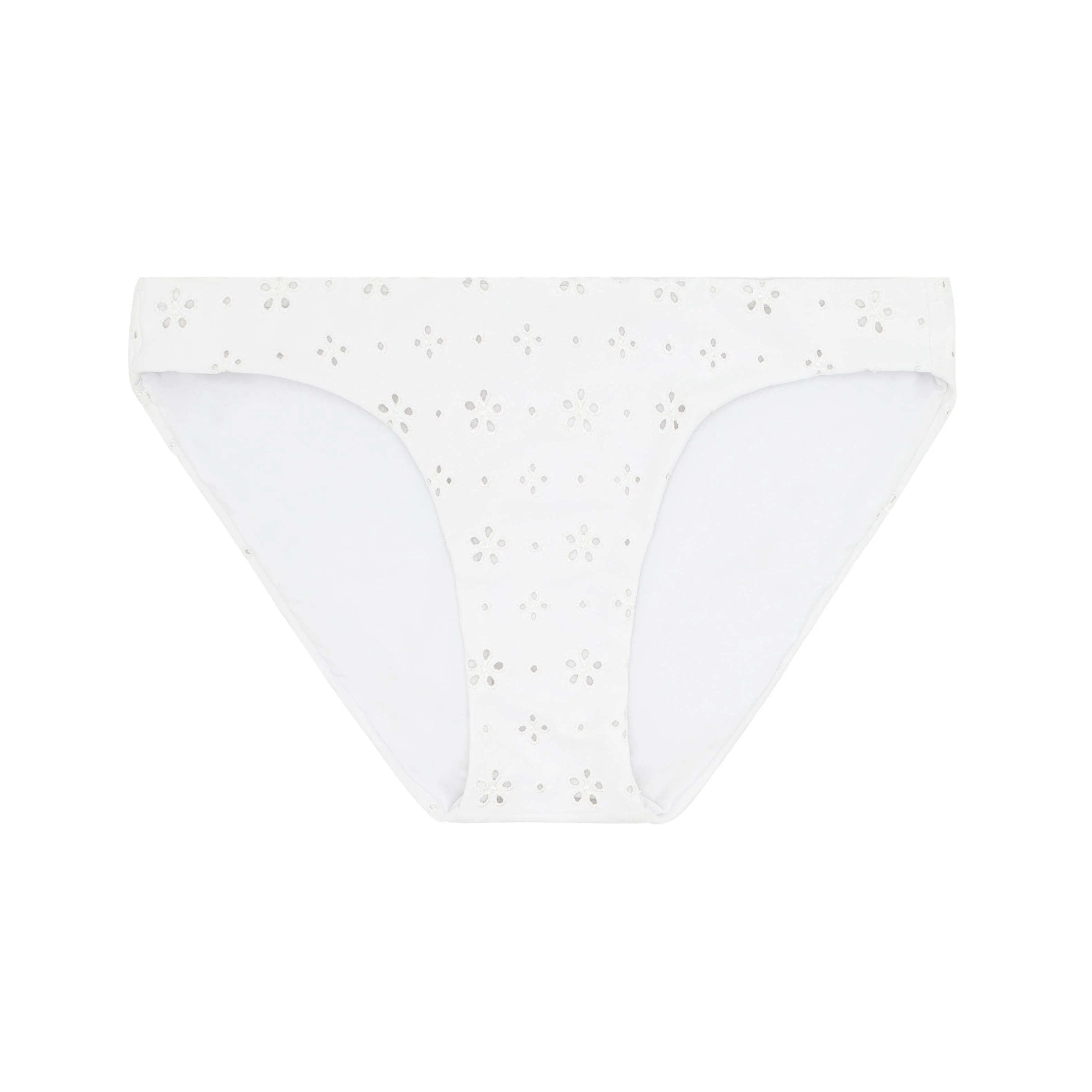 women's white eyelet bikini bottom | minnow