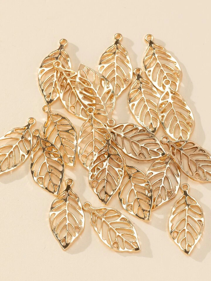 20pcs/Set Metal Leaf DIY Pendant | SHEIN