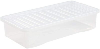 Large 42 Litre Clear Plastic Underbed Storage Box & Lid Food Storer Stackable 5038135113109 | eBa... | eBay UK