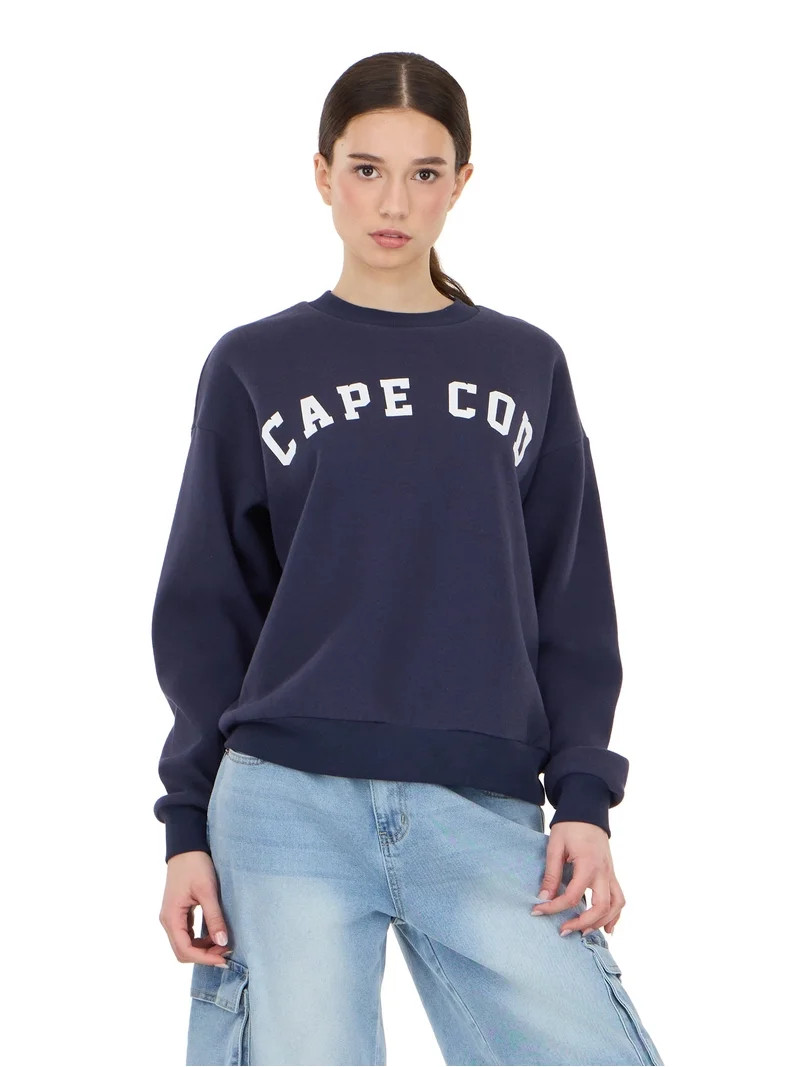 Forever 21 Women's and Women's Plus Destination Fleece Crewneck, Sizes XXS-4X | Walmart (US)