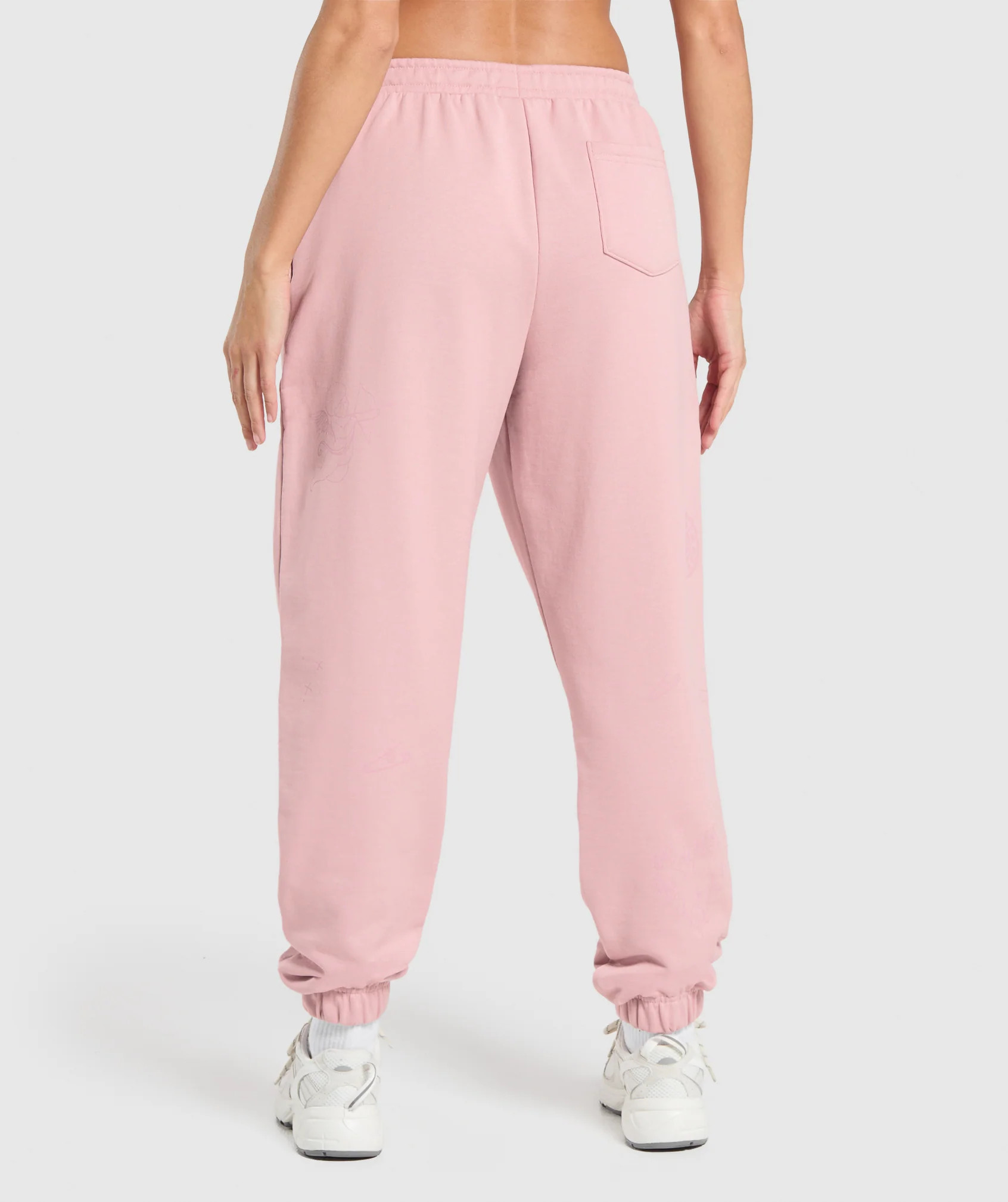 Gymshark Scribble Oversized Joggers - Light Pink | Gymshark US