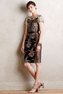 Embroidered Brocade Dress | Anthropologie (US)