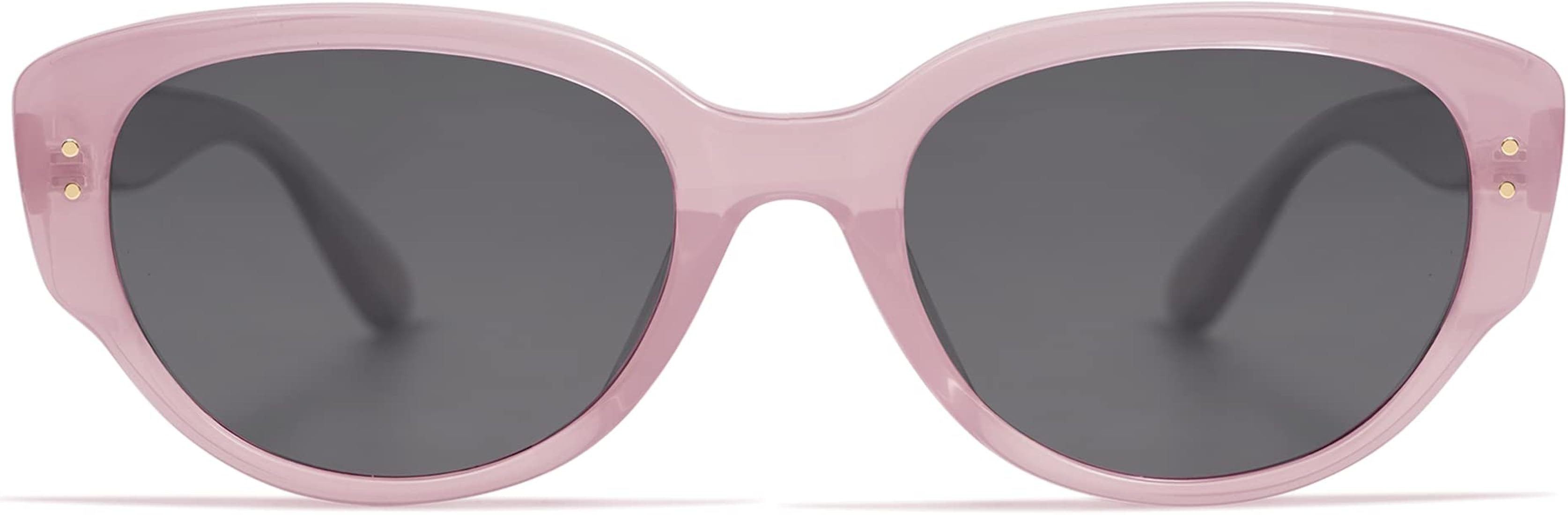 Appassal Retro Oval Sunglasses for Women Trendy Cateye 90s Style Sunnies AP3650 | Amazon (US)