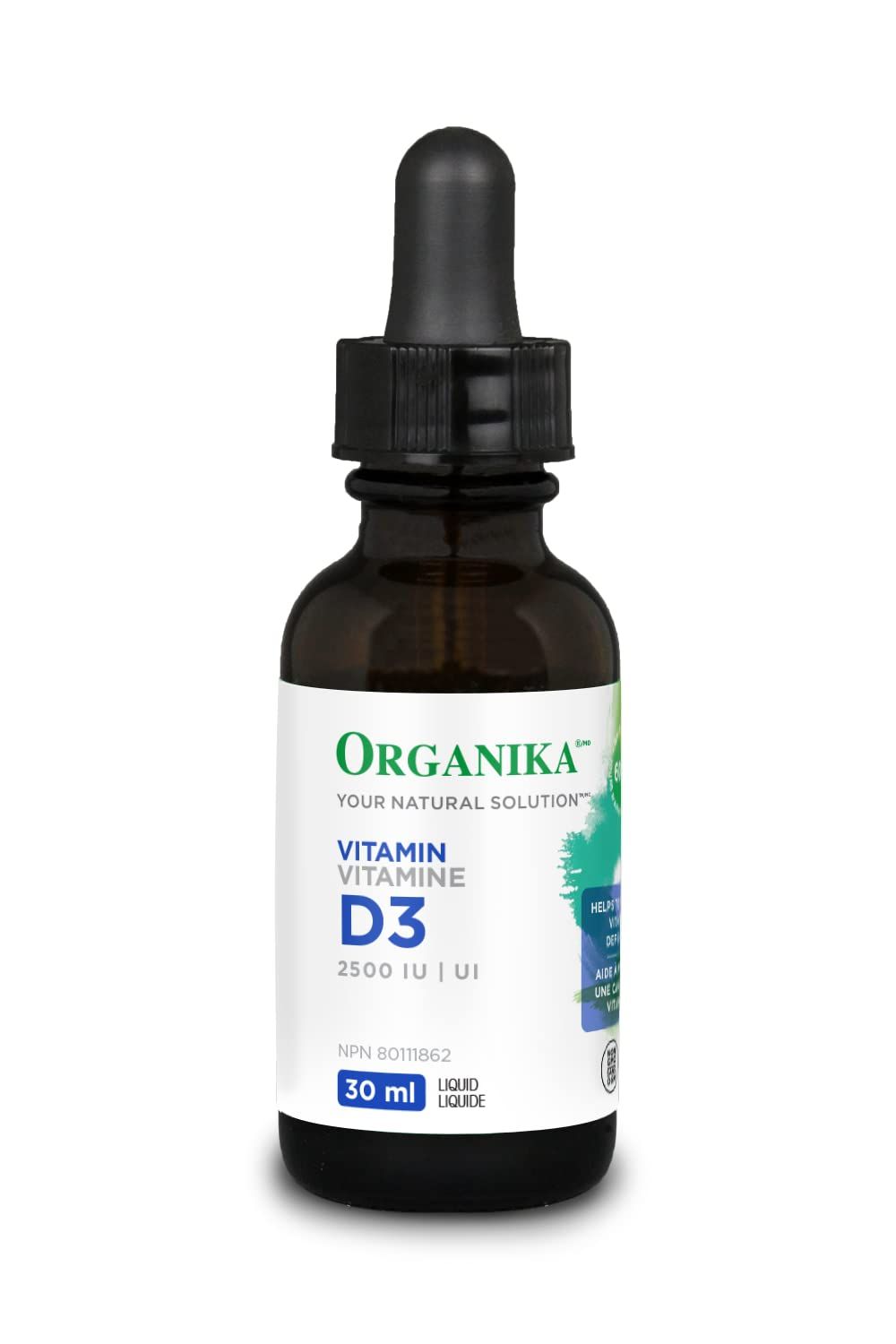 Organika Vitamin D3 Liquid 2500IU- Olive Oil Base, Immune System Support- 30ml | Amazon (CA)