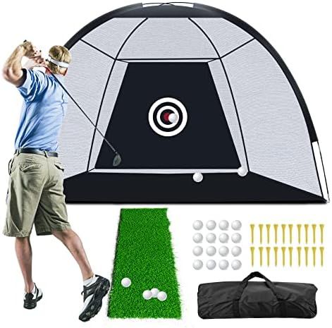 Golf Net, 10x7ft Golf Practice Net for Backyard Driving with Target and Carry Bag for Men Kids In... | Amazon (US)