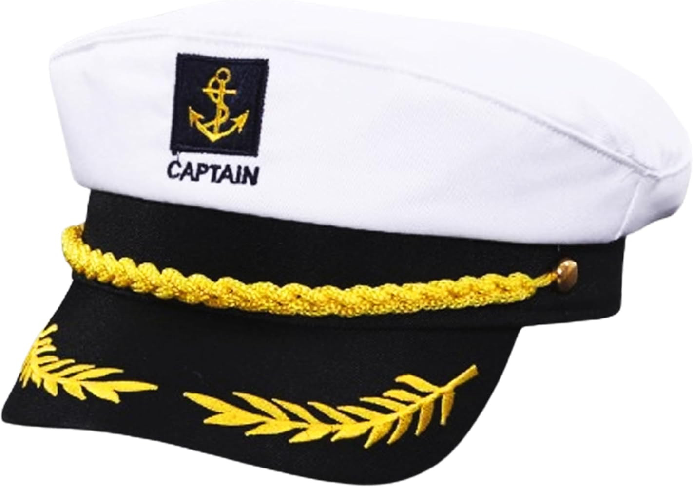 Captain Hat, Sailor Skipper Cap, Marines Style Costume Accessory, Adjustable Yacht Boat Captains ... | Amazon (US)