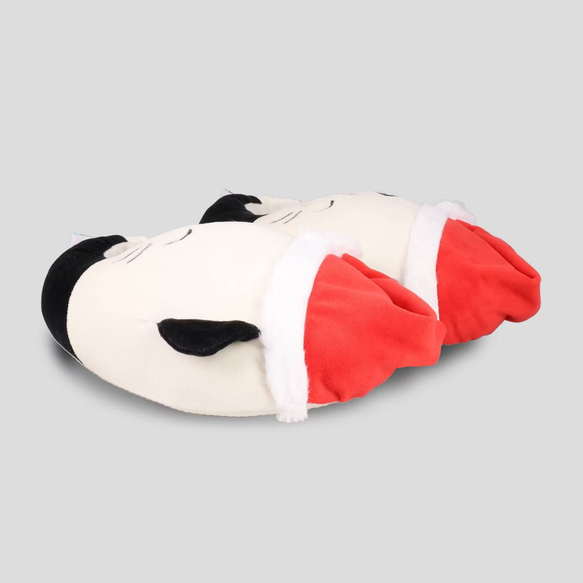 Squishmallows Kids' Santa Hat Cat Slippers - Off-White 4-5 | Target