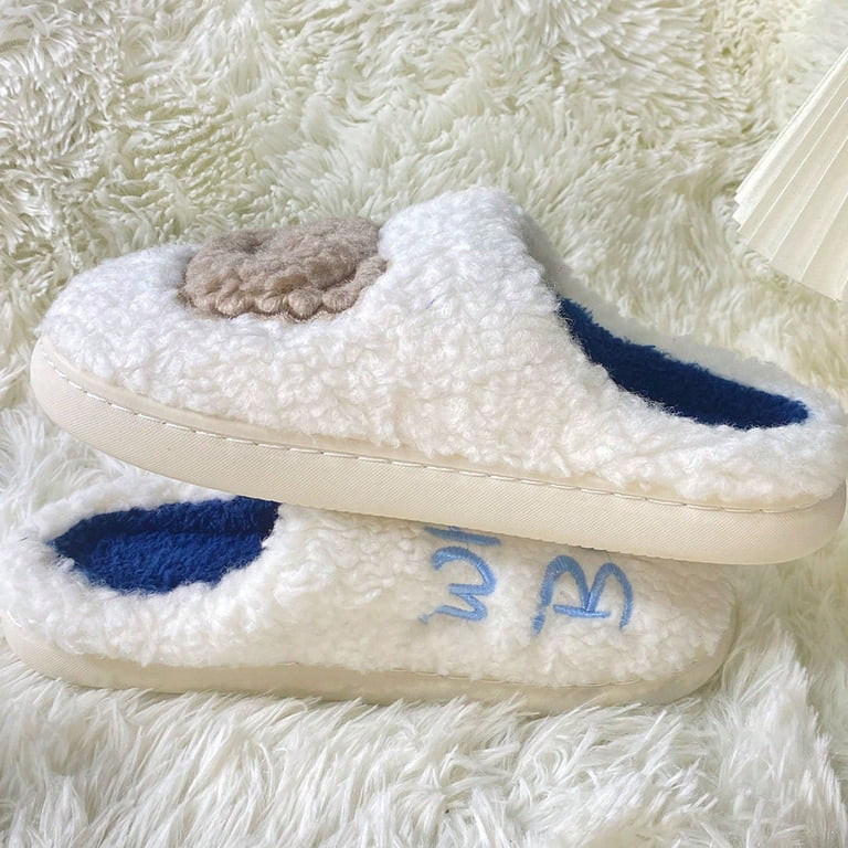 Cute Bear Plush Slippers, Warm Indoor Slides, Women's/Men's House Shoes | Walmart (US)