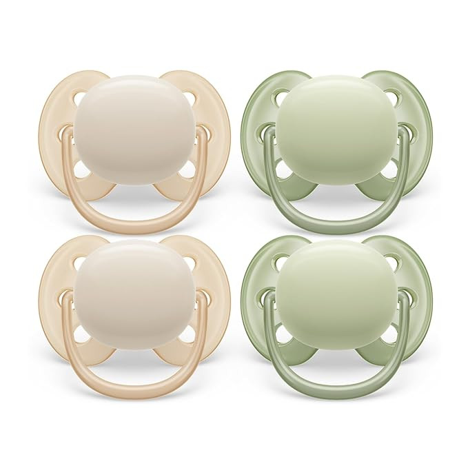 Philips Avent Ultra Soft Pacifier - 4 x Soft and Flexible Baby Pacifiers for Babies Aged 0-6 Mont... | Amazon (US)