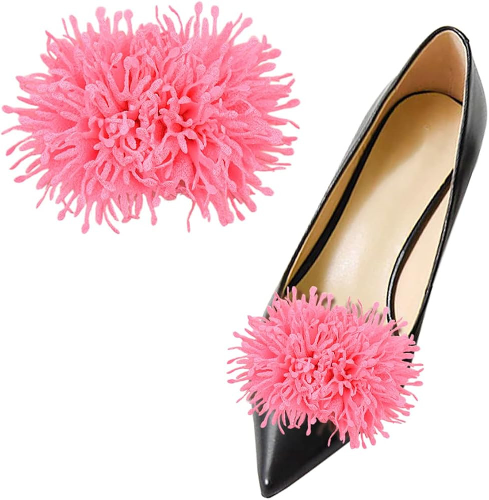 2Pcs 3D Flower Shoe Clips Unique Burned Edge Shoe Embellishment Detachable High Heels Shoe Buckle... | Amazon (US)