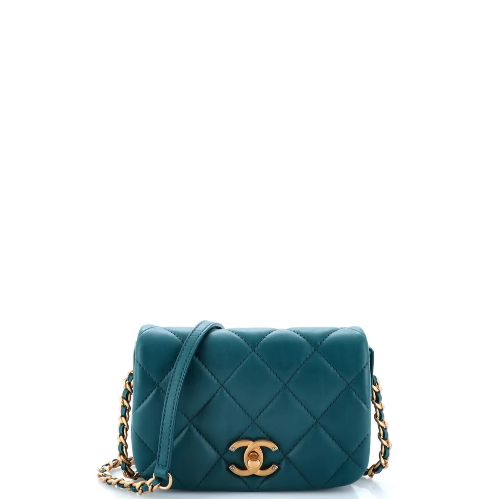 Nailed CC Full Flap Bag Quilted Calfskin Mini | Rebag