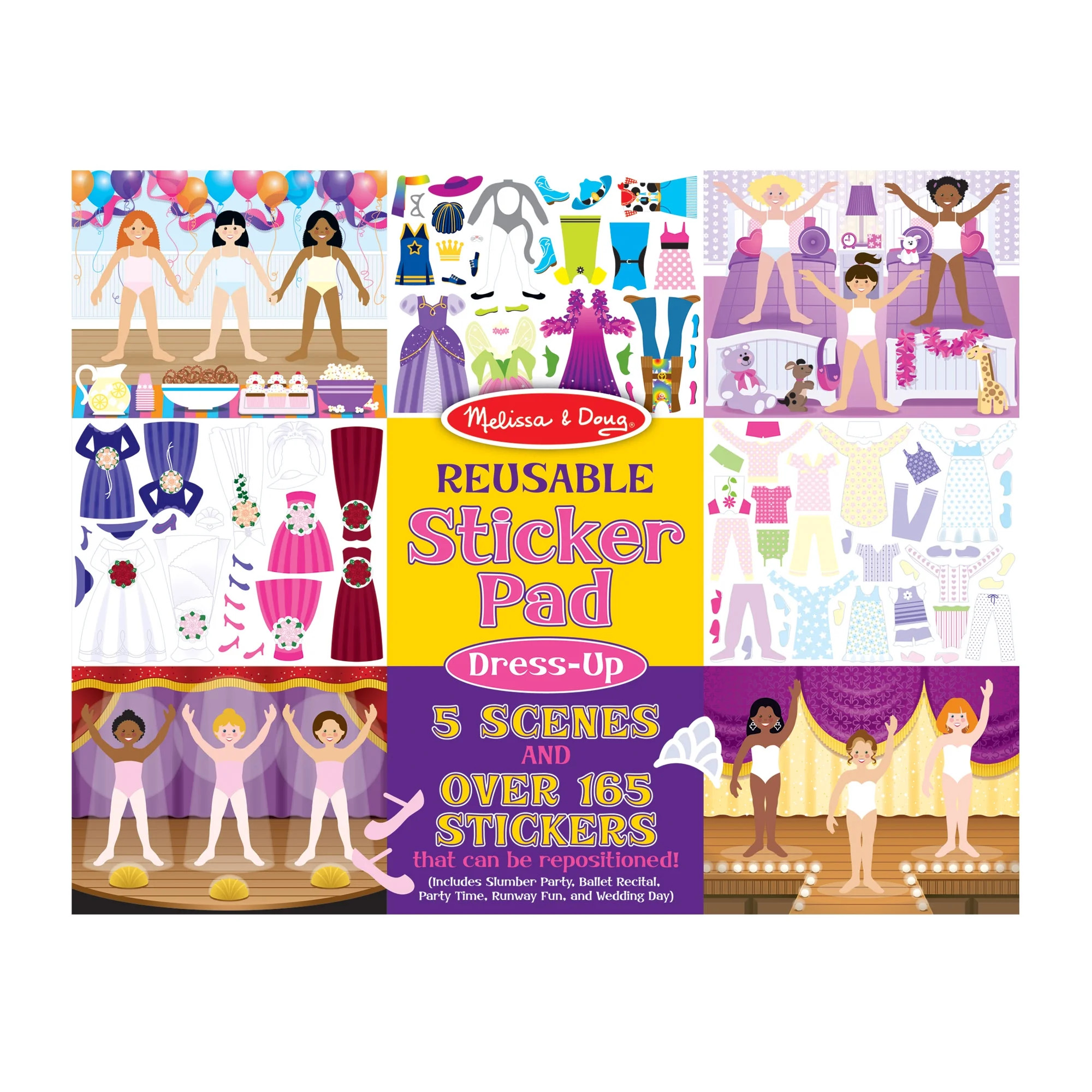 Melissa & Doug Reusable Sticker Pad: Dress-Up - 165+ Reusable Stickers | Walmart (US)