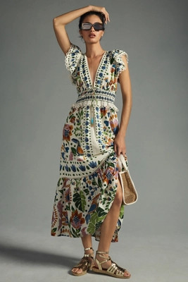 Farm Rio Summer Garden Dress | Anthropologie (US)