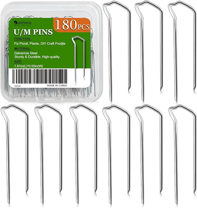 Doloftena 180PCS Floral Picks, 1.81Inch U/M Shape Floral Pins, Premium Metal Sharp Flower Plant P... | Amazon (US)