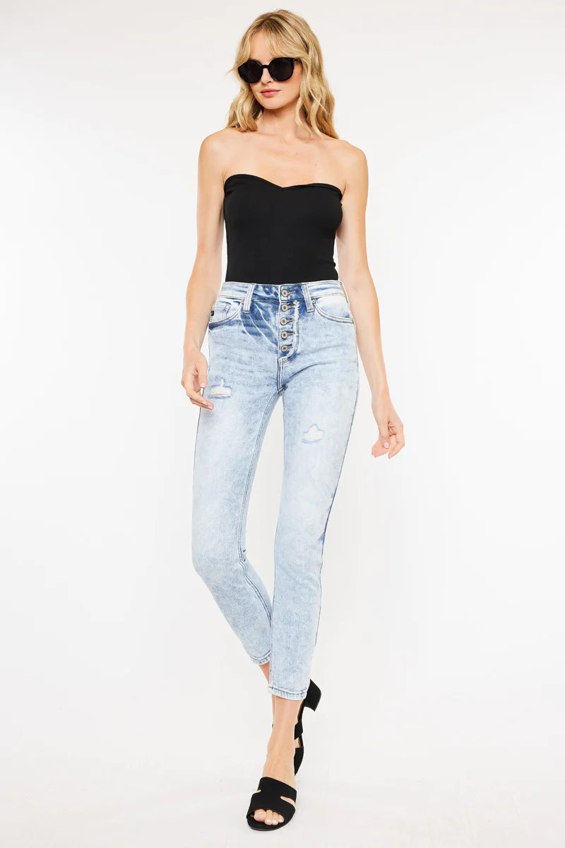 Satya High Rise Ankle Skinny Jeans | Kancan USA
