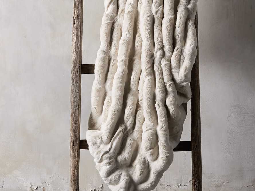 Faux Fur Luxe Pleated Throw | Arhaus | Arhaus