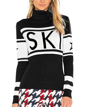 Yousify Women Turtleneck Sweater Cute Striped Color Block Sleeve Tops Casual Ski Sweaters Tight K... | Amazon (US)