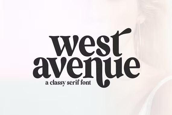 West Avenue Font  Serif Font Modern Font Branding Font | Etsy | Etsy (US)