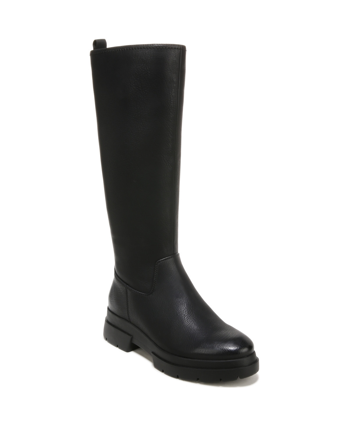 Soul Naturalizer Orchid Knee High Boots - Black Smooth Faux Leather | Macy's