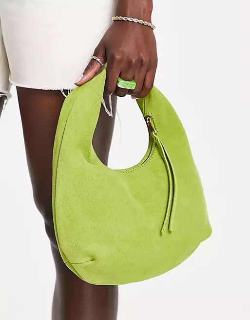 & Other Stories suede bag in lime green | ASOS | ASOS (Global)