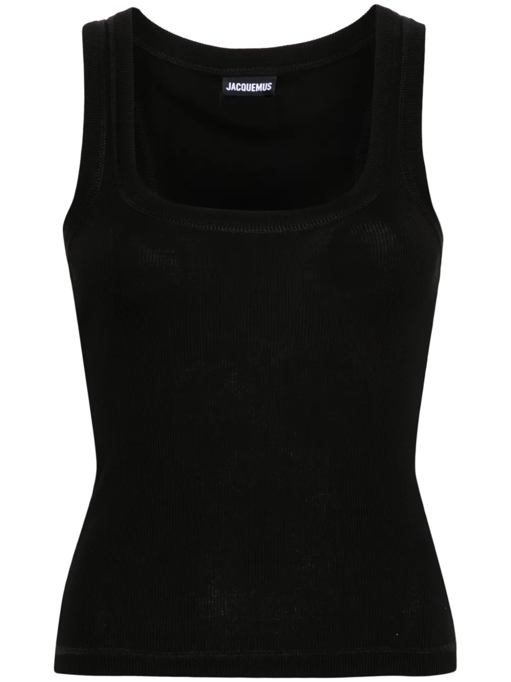 Jacquemus Le Debardeur Ribbed Tank Top | Black | FARFETCH AL | Farfetch Global