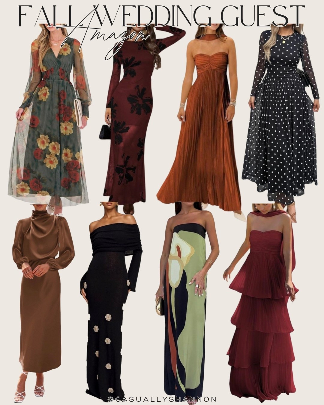  Just like anything you buy online, always read reviews to make sure the size works for you! Some run on the smaller size, some have an intentional looser fit and some are TTS

Fall Wedding Guest | Fall Dresses | cocktail attire wedding | women’s maxi dress | flowy dress | designer look for less | #LTKAmazonWedding #LTKAmazon

#LTKParties #LTKWedding #LTKFindsUnder50