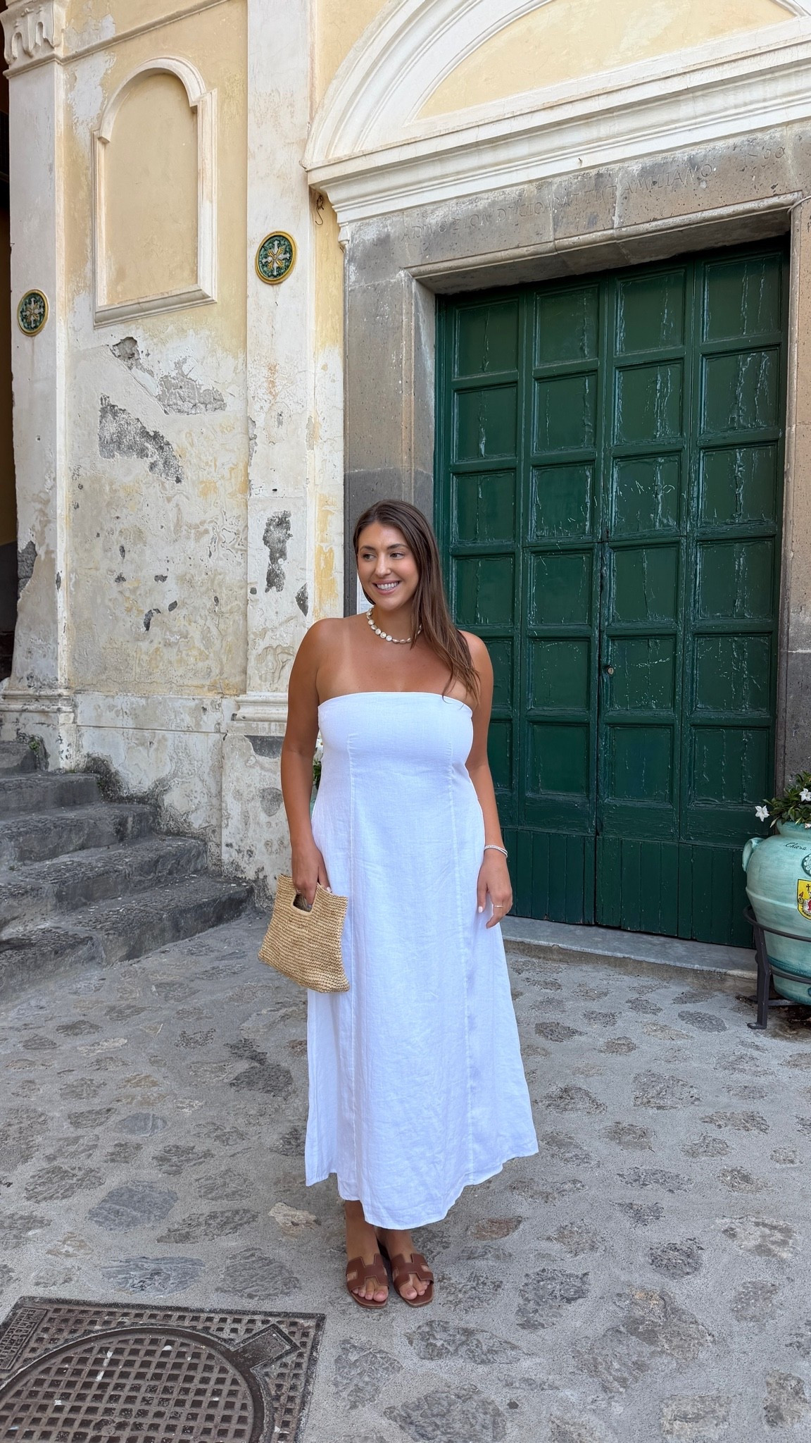 White linen dress, timeless European summer style 🤍🇮🇹

white linen dress, white maxi dress, strapless dress, linen dress, summer dress, vacation outfit, European summer style, Italy outfit, Amalfi Coast style, resort wear, travel outfit, neutral sandals, woven clutch, vacation fashion, coastal chic, effortless style, minimalist fashion, summer travel outfit, elegant vacation look, old money style

#LTKWedding #LTKSeasonal #LTKMidsize