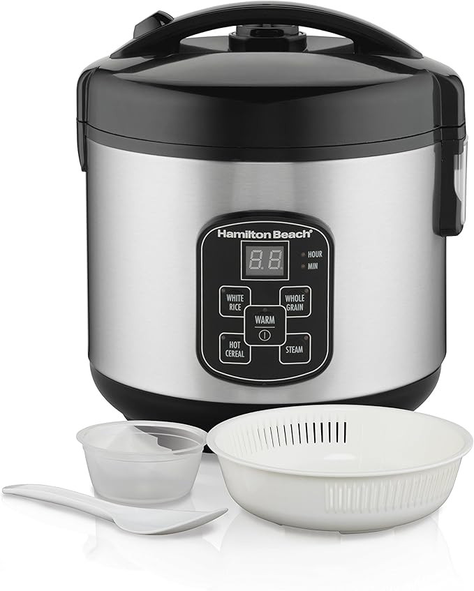Hamilton Beach Digital Programmable Rice Cooker & Food Steamer, 8 Cups Cooked (4 Uncooked), With ... | Amazon (US)
