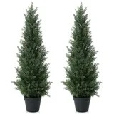 DR.Planzen Artificial Cedar Tree 2 Pack 3 ft Outdoor Artificial Topiary Cedar Plants Fake Tree UV... | Walmart (US)