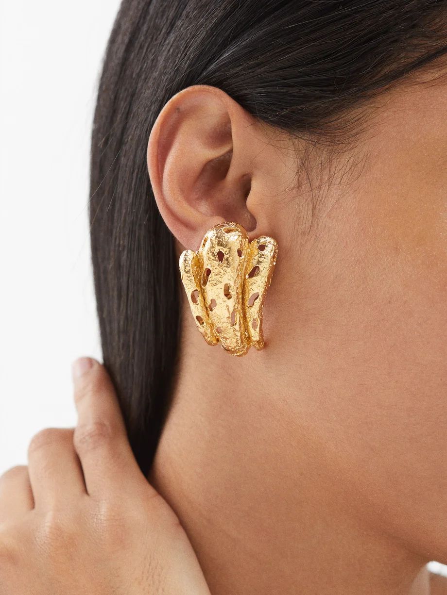 Lira gold-plated earrings | Matches (US)