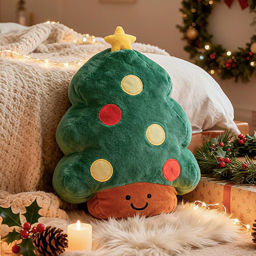 WDS WONDROUS Christmas Pillows,Christmas Tree Pillow Cute Xmas Tree Shaped Plush Pillow Stuffed C... | Amazon (US)