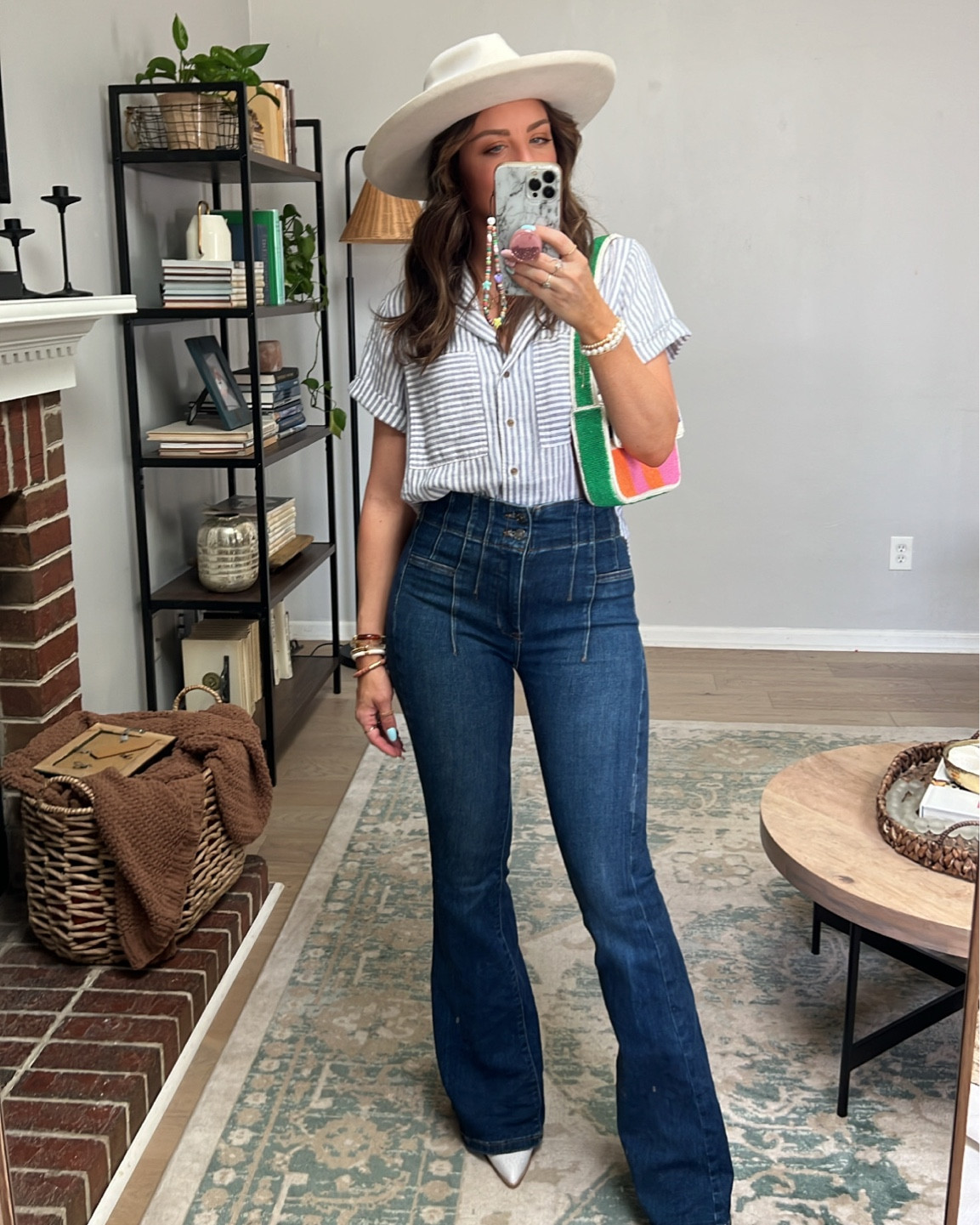 Fave flare jeans! True to size in 25 regular length I’m 5’3”! In XS Target shirt! 

#LTKstyletip #LTKunder50 #LTKsalealert